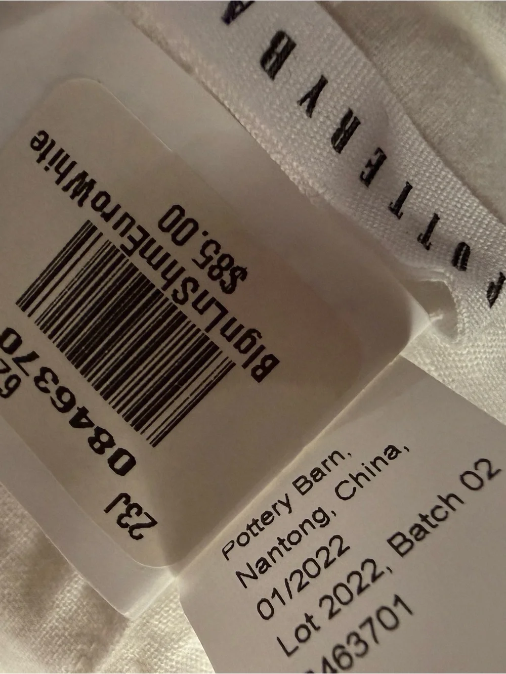 Pottery Barn Belgian Linen Euro Sham